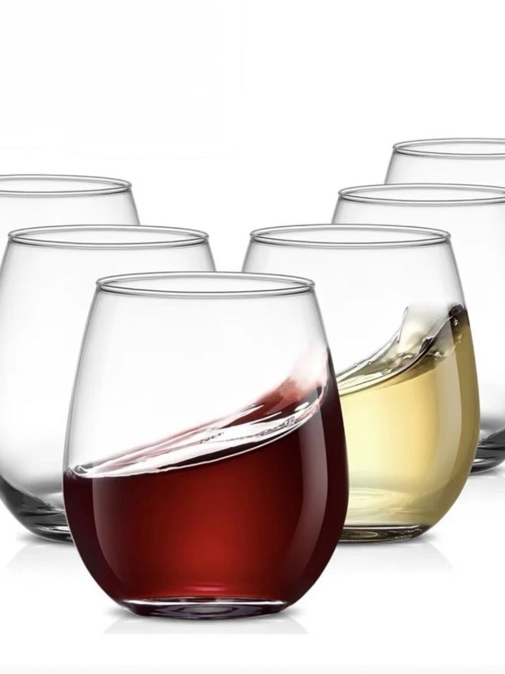 Meolibour Large Stemless
Wine Glasses Set of 6-17
Ounces. Crystal Clear. NIB